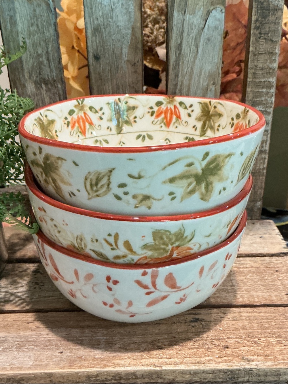 Ceramic Fall Mini Bowls - Set of 3